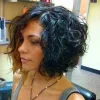 Black Short Bob Deep Wave Wig Short Curly Hiar