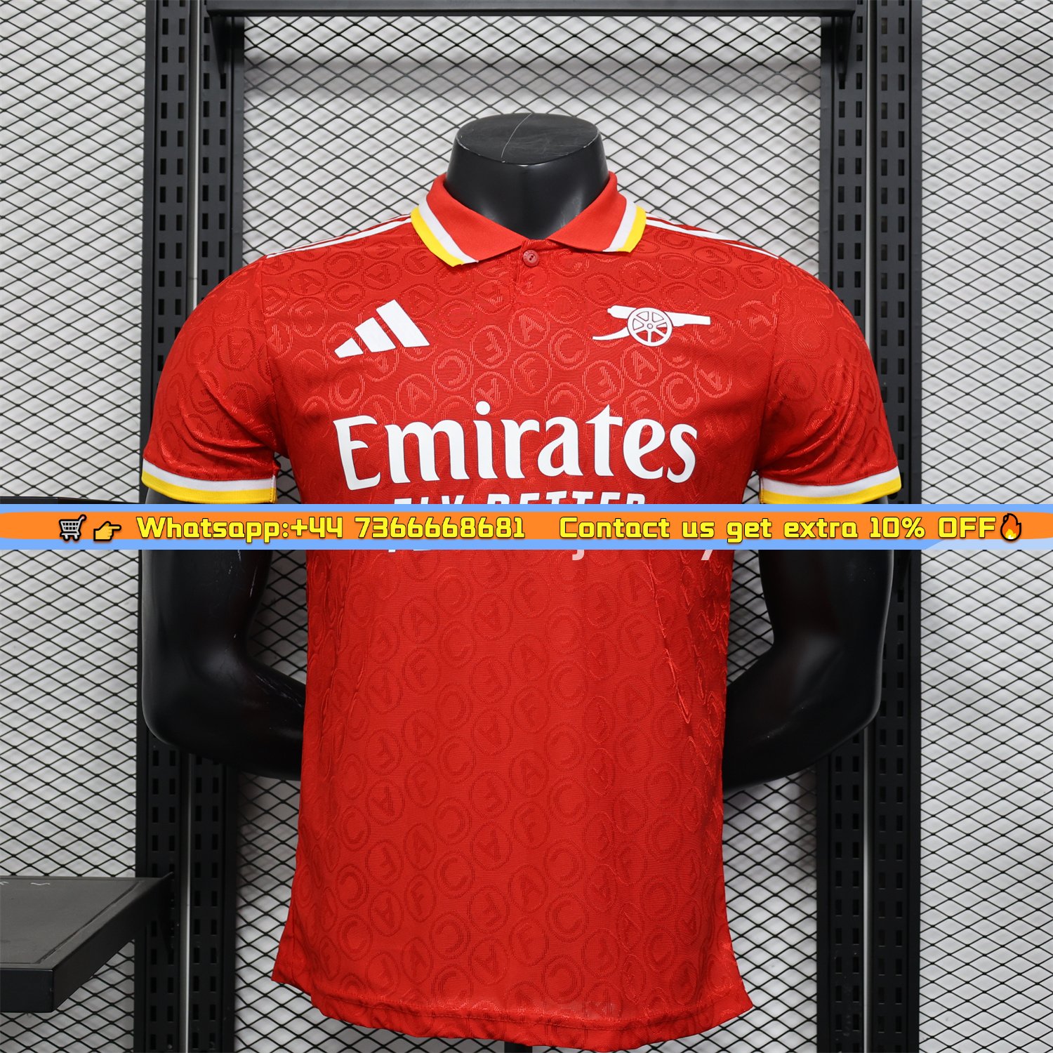 Arsenal 25-26 Red POLO White Sponsored Secial Edition Jersey - Player Version