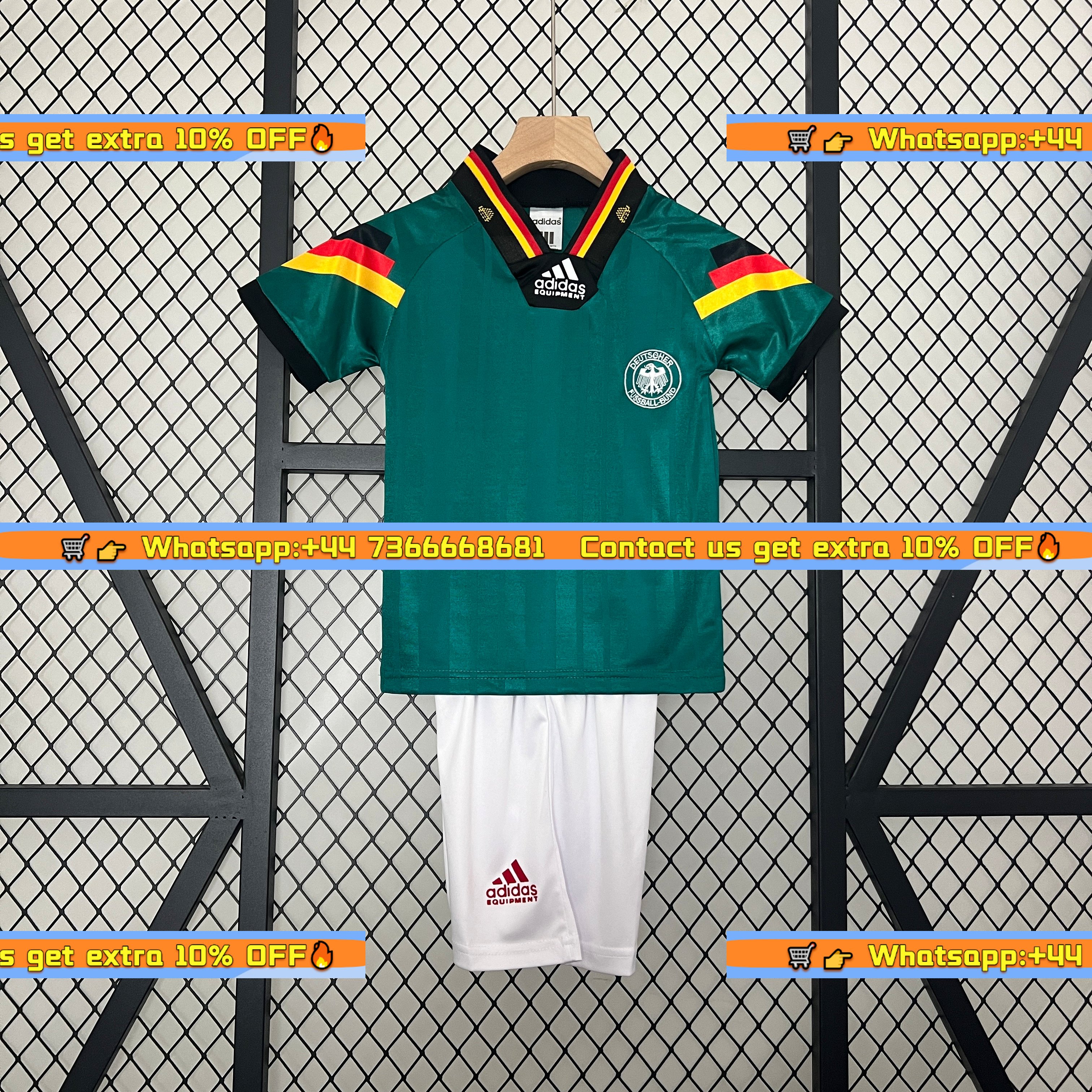 Retro Germany 1992 Away Stadium Kids Kit