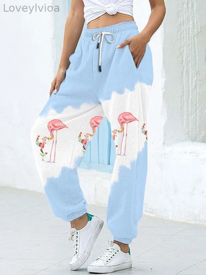 Women's Merry Christmas Christmas Christmas Flamingo Christmas TreeSweatpants