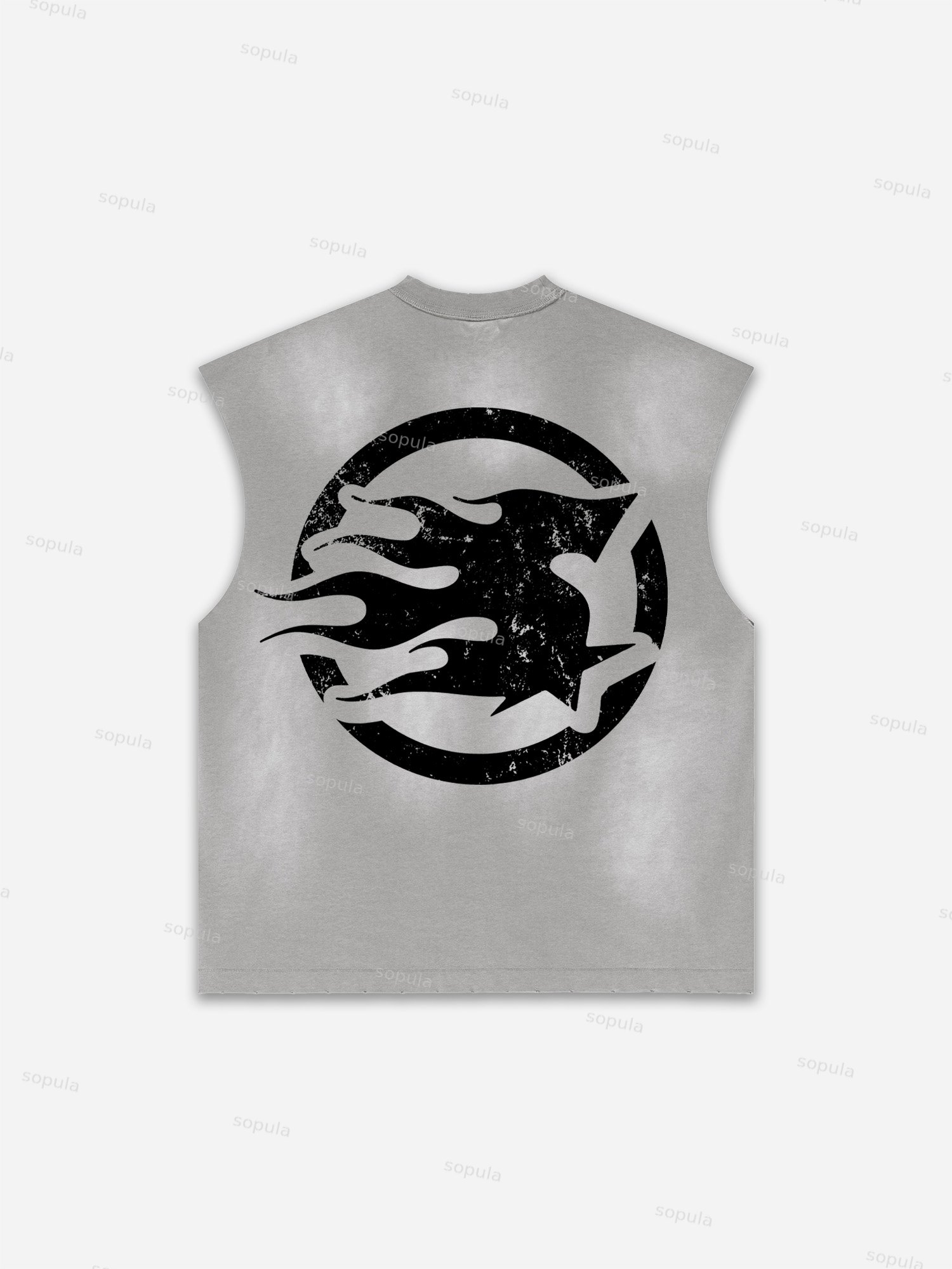 Sopula Graphic Men's Basics Wash Sleeveless Shirts Tank Top
