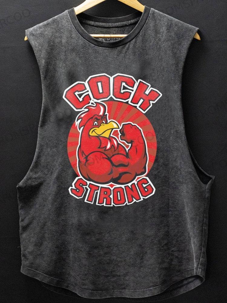 Cock Strong Scoop Bottom Cotton Tank