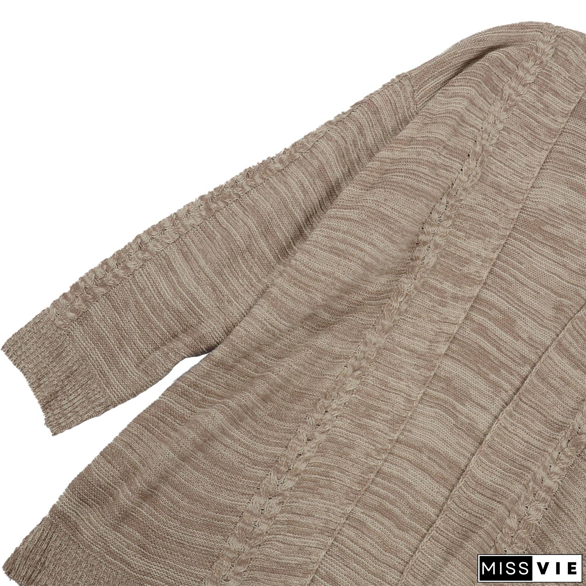 Cable Knit Detail Cardigan