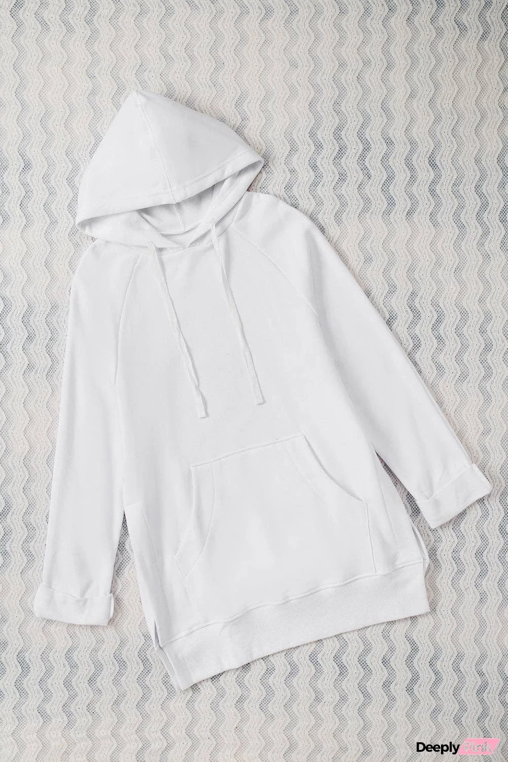 Side Slit Raglan Sleeve Hoodie