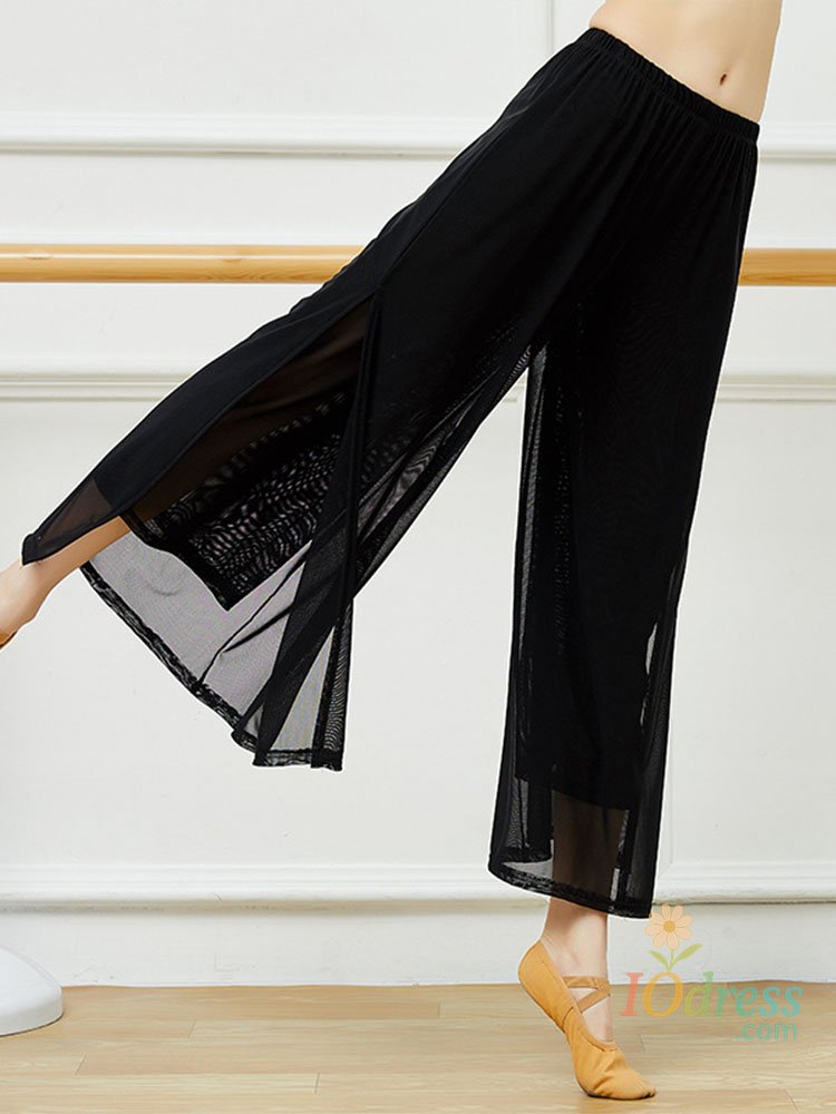IO Dress Chinese ancient style nationality flowing yarn material wide leg pants body rhyme training pants classical dance training dress