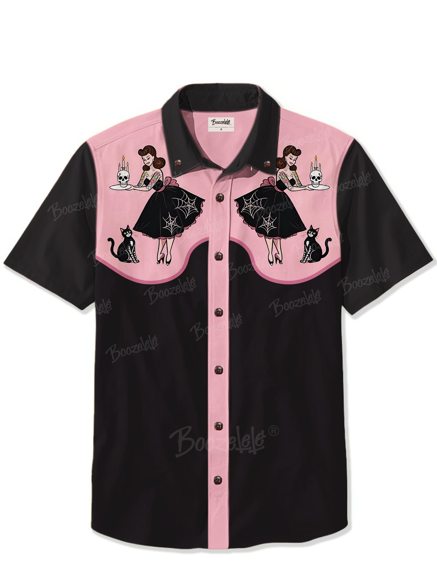 Retro Pin-Up Girl Cat Party - 100% Cotton Shirt