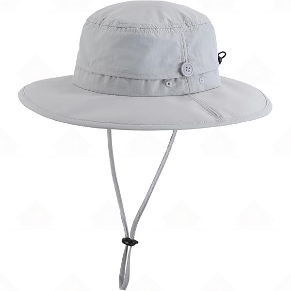 Home Prefer UPF50+ Mens Sun Hat Wide Brim Fishing Hat Portable Cowboy Bucket Hat
