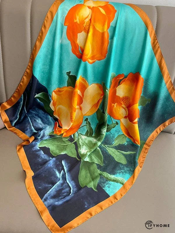 Square Floral Printed Scarfs&Hats | IFYHOME