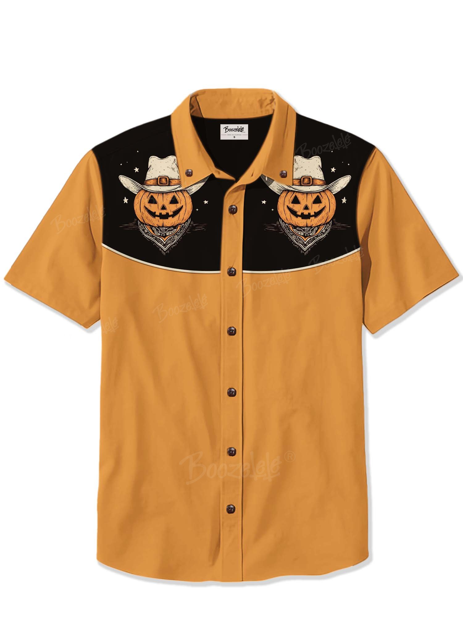 Halloween Pumpkin Cowboy - 100% Cotton Shirt