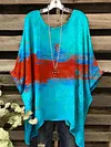 Women's Vintage Art Oil Print Casual Top