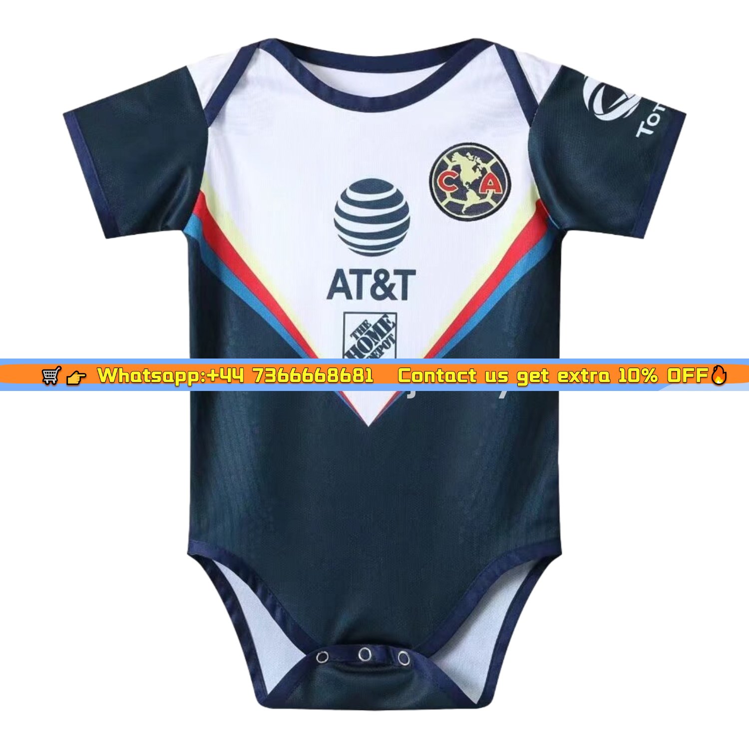 Retro Club Am&eacute;rica 20-21 Away Baby Crawling Suit