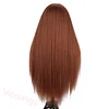 Glueless Brown Kinky straight 200% density brazilian wigs