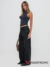 Serenitia Mid Rise Relaxed Jeans Washed Black