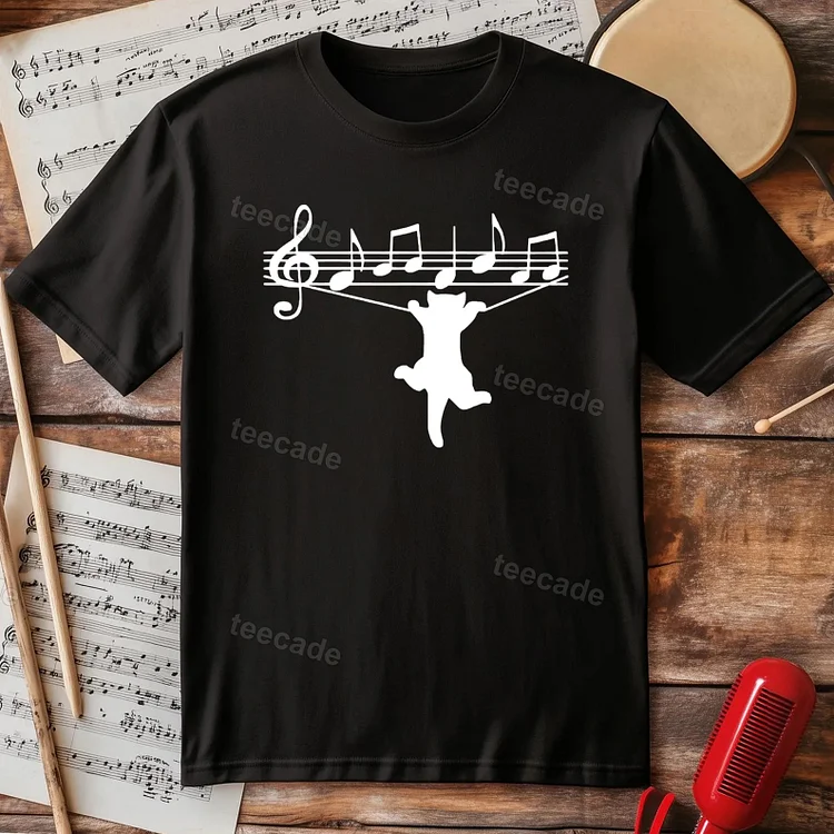 Teecade Music Cat T-shirt