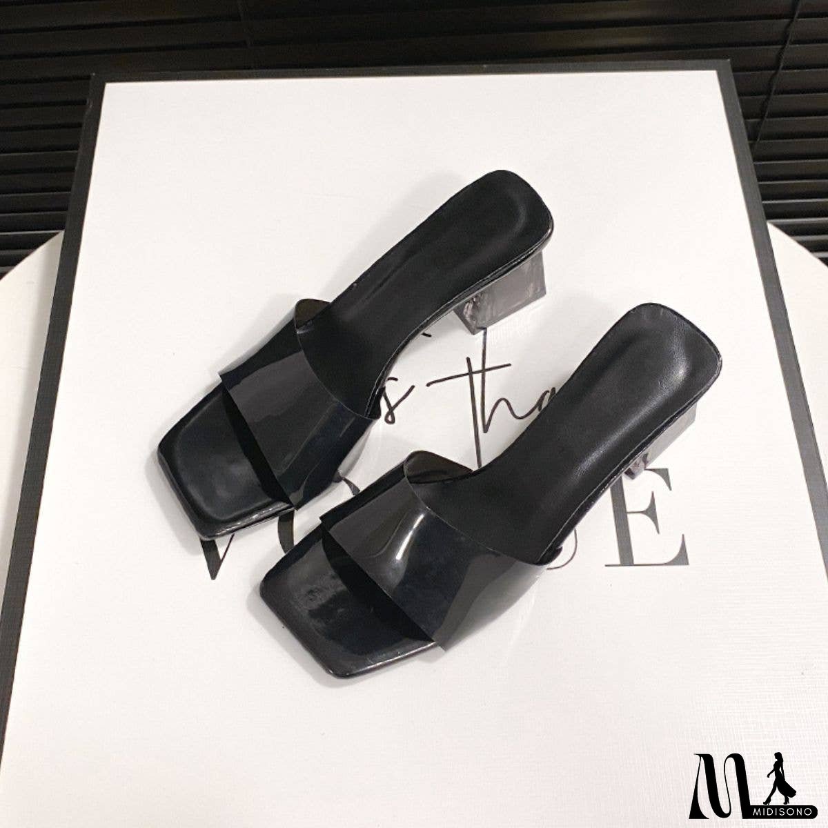 Open Toe Block Heel Sandals