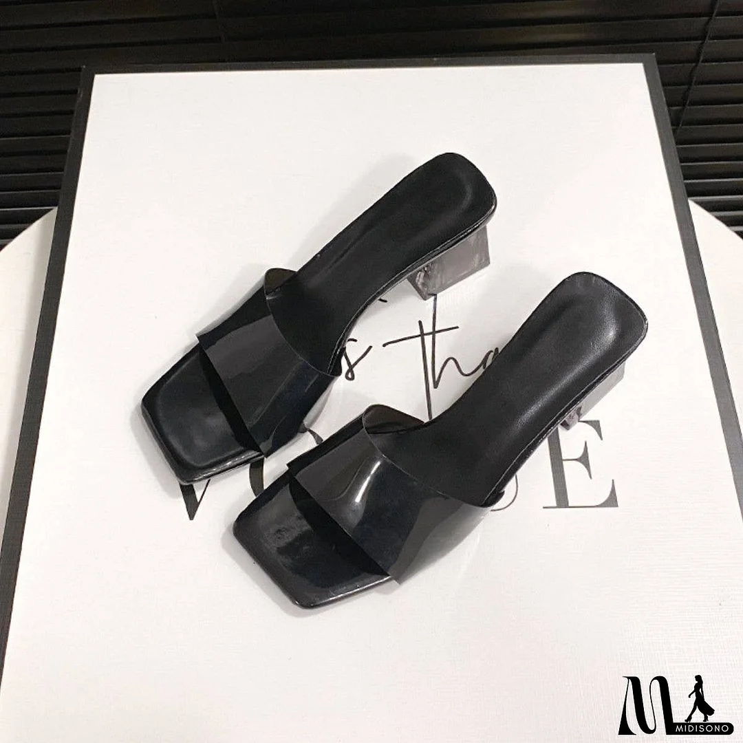 Open Toe Block Heel Sandals