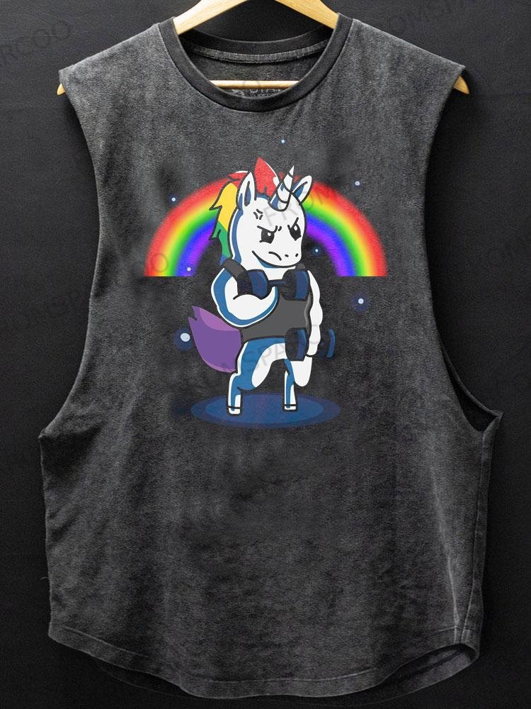 Unicorn Rainbow Scoop Bottom Cotton Tank
