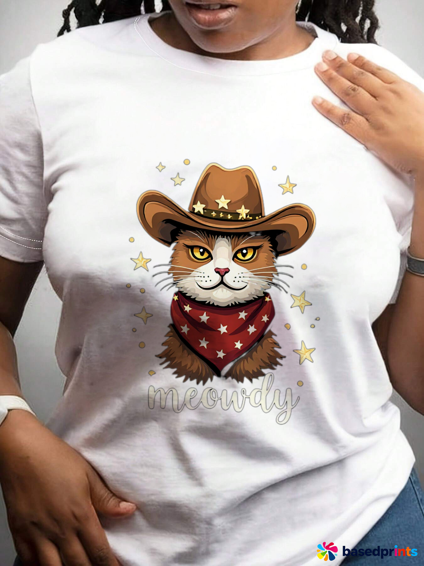 Cowboy Cat T-Shirt - Cotton - Casual - Unisex
