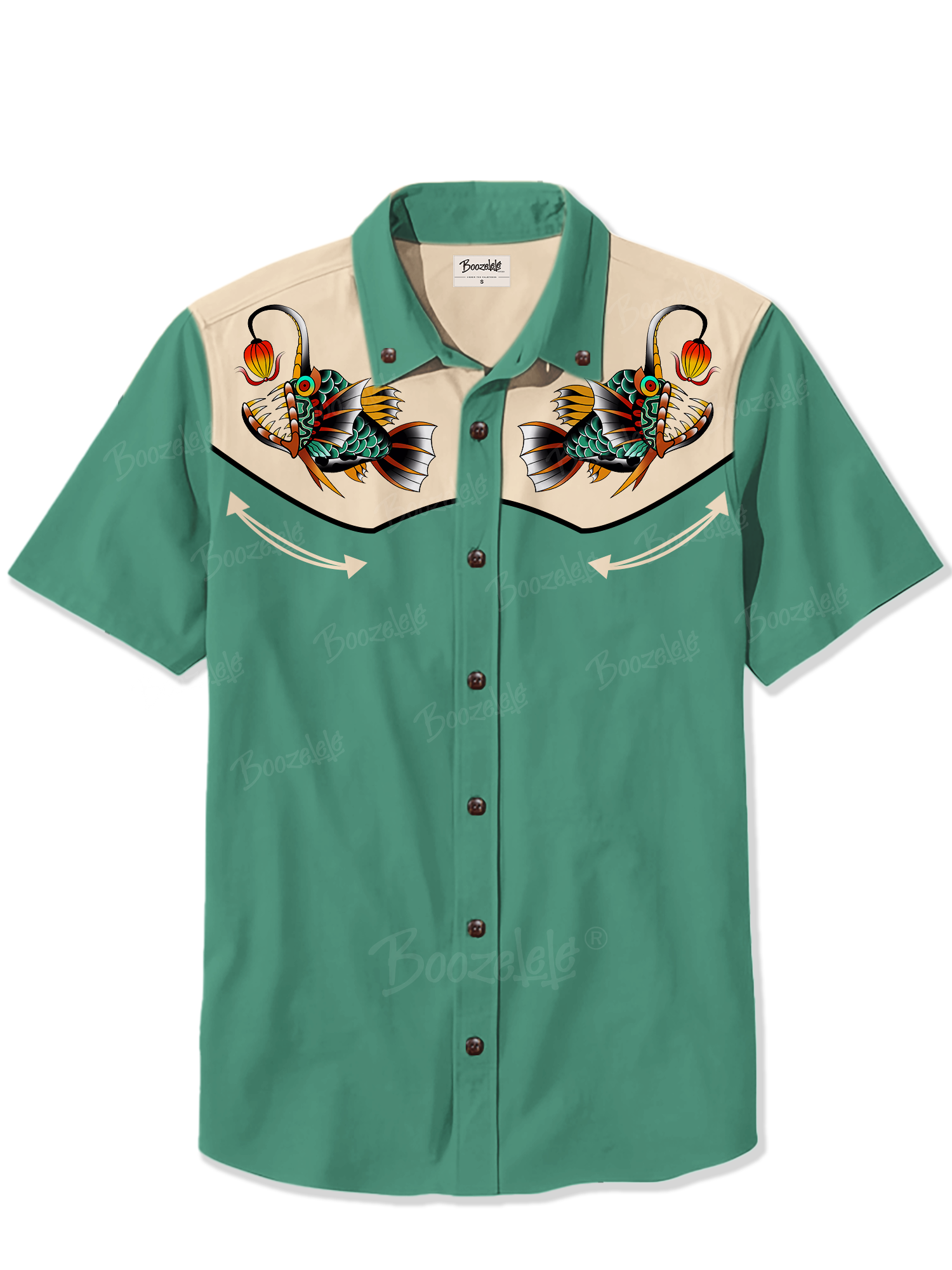 Vintage Monkfish Tattoo - 100% Cotton Shirt