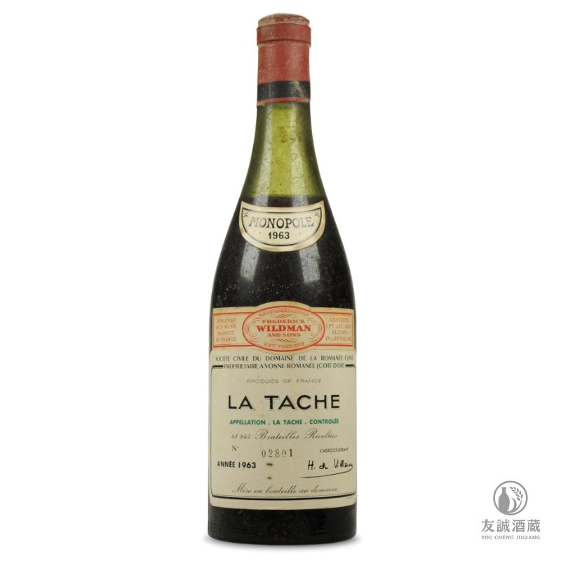 1963年 Roman&eacute;e-Conti La T&acirc;che 拉塔希特級園紅酒 友誠酒藏