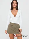 Giorja Studded Cargo Mini Skirt Khaki