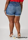 Paperbag Denim Shorts
