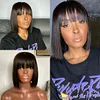 Glueless Short Bob Wig With Bangs Straight Hair Wigs