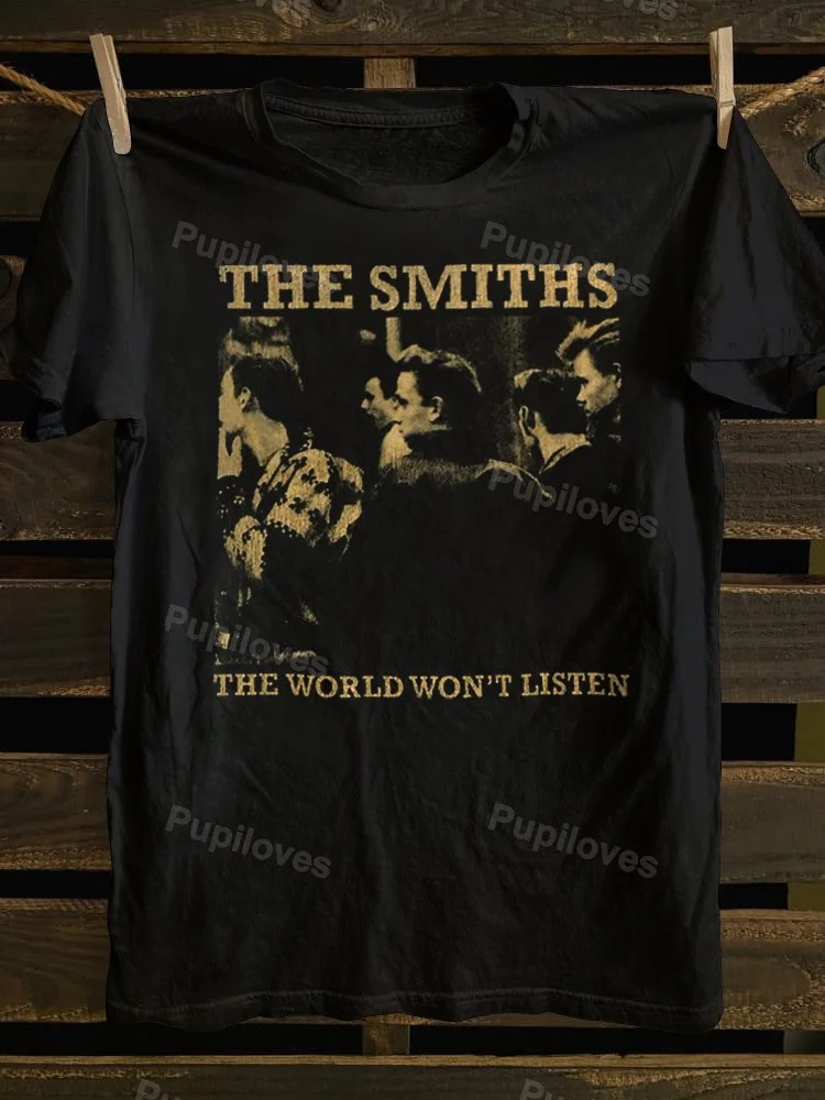 Pupiloves Pupiloves The Smiths The World World Won't Listed T-shirt