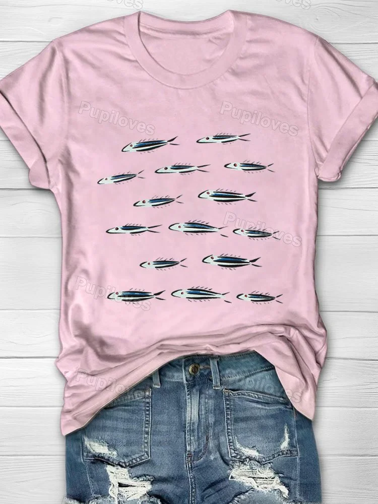Pupiloves Pupiloves  Pupiloves    School of Fish T-shirt