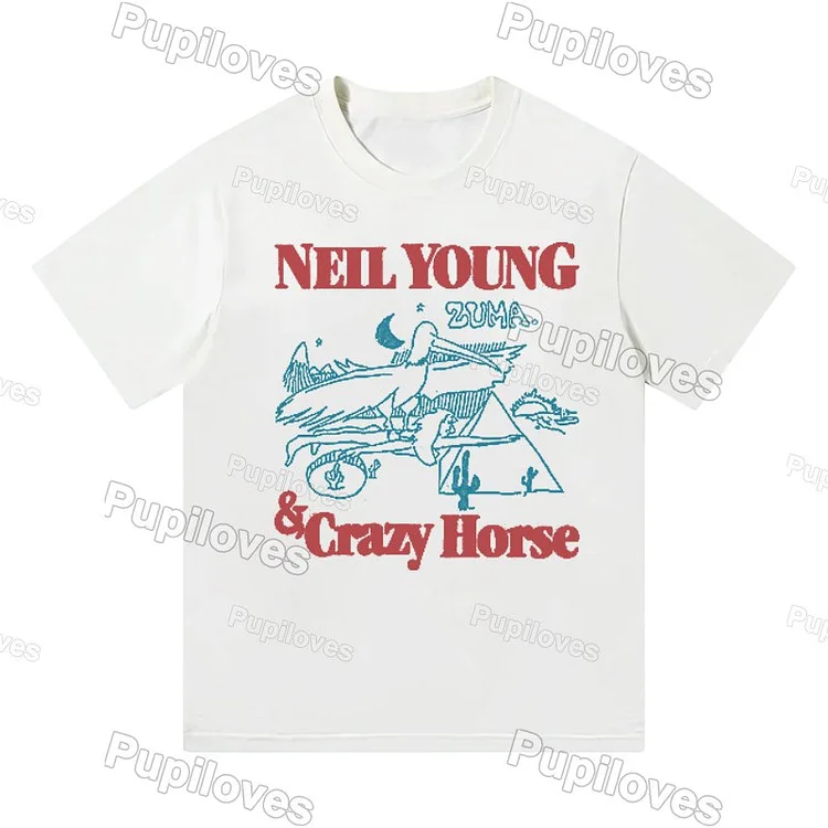 Neil Young & David Crosby Tシャツ Neil Young 'Zuma - Crazy Horse' Organic T shirt - NEW