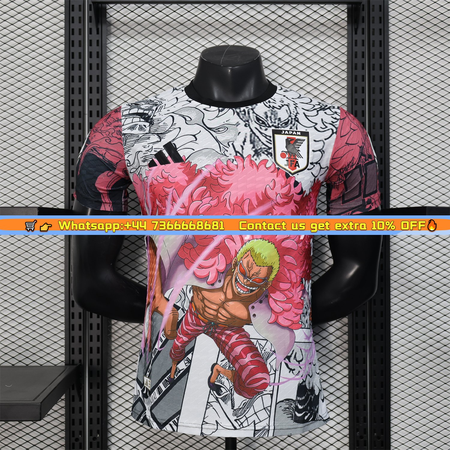 Japan 25-26 Donquixote Doflamingo Pink & White Special Jersey - Player Version