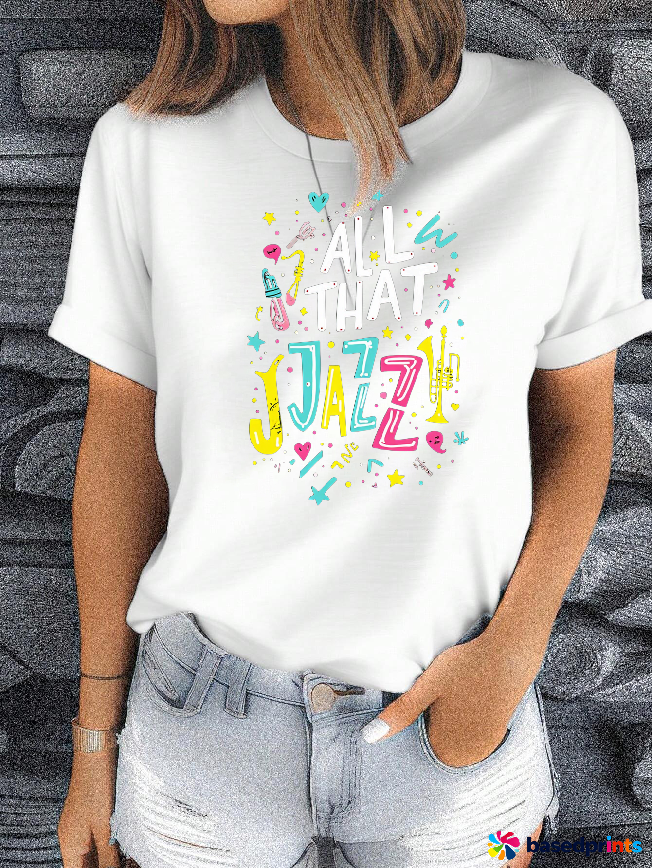 All That Jazz T-Shirt Cotton Casual Tee