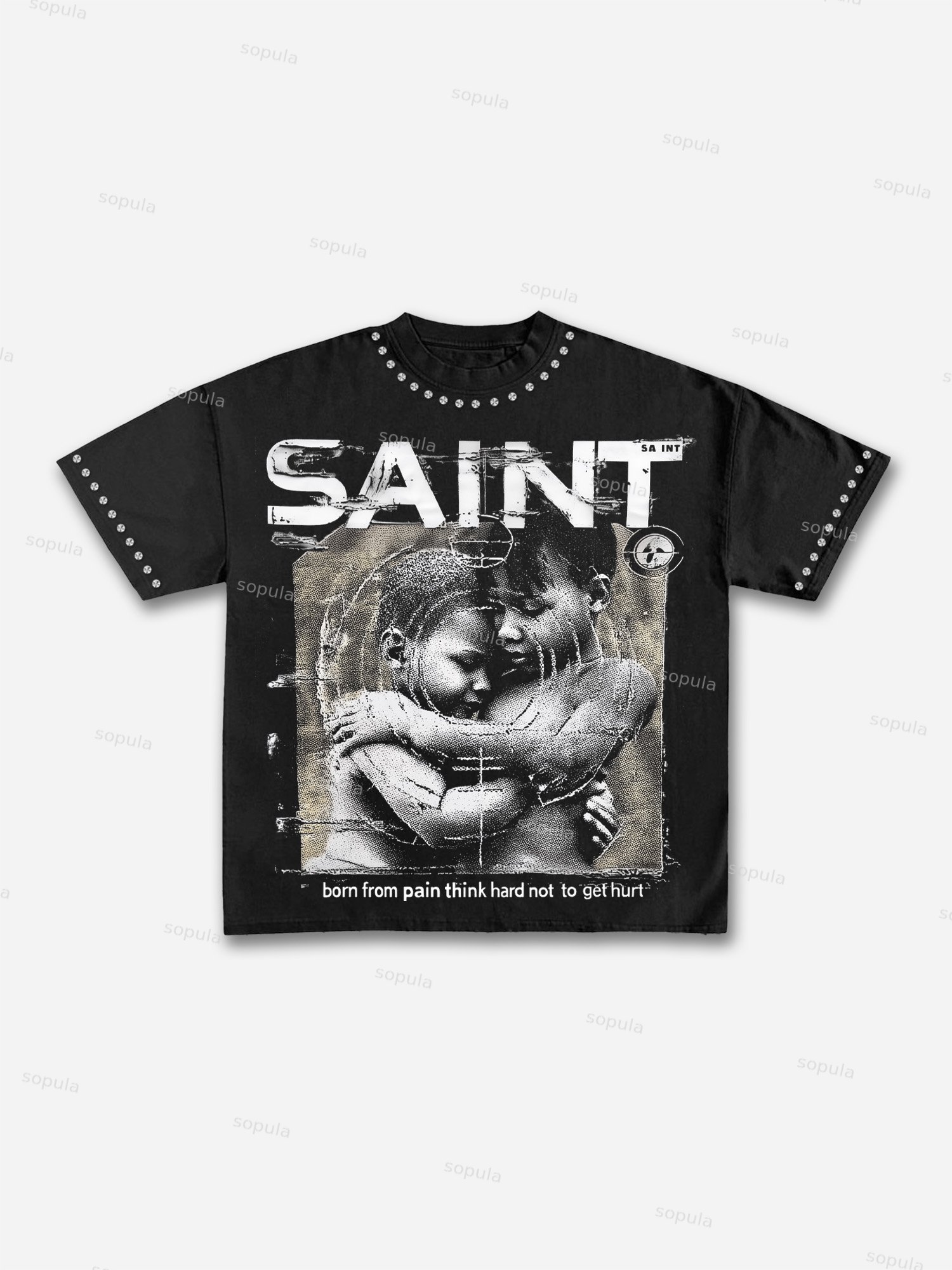 Born From Pain Think Hard Not To Get Hurt Cotton T-shirt