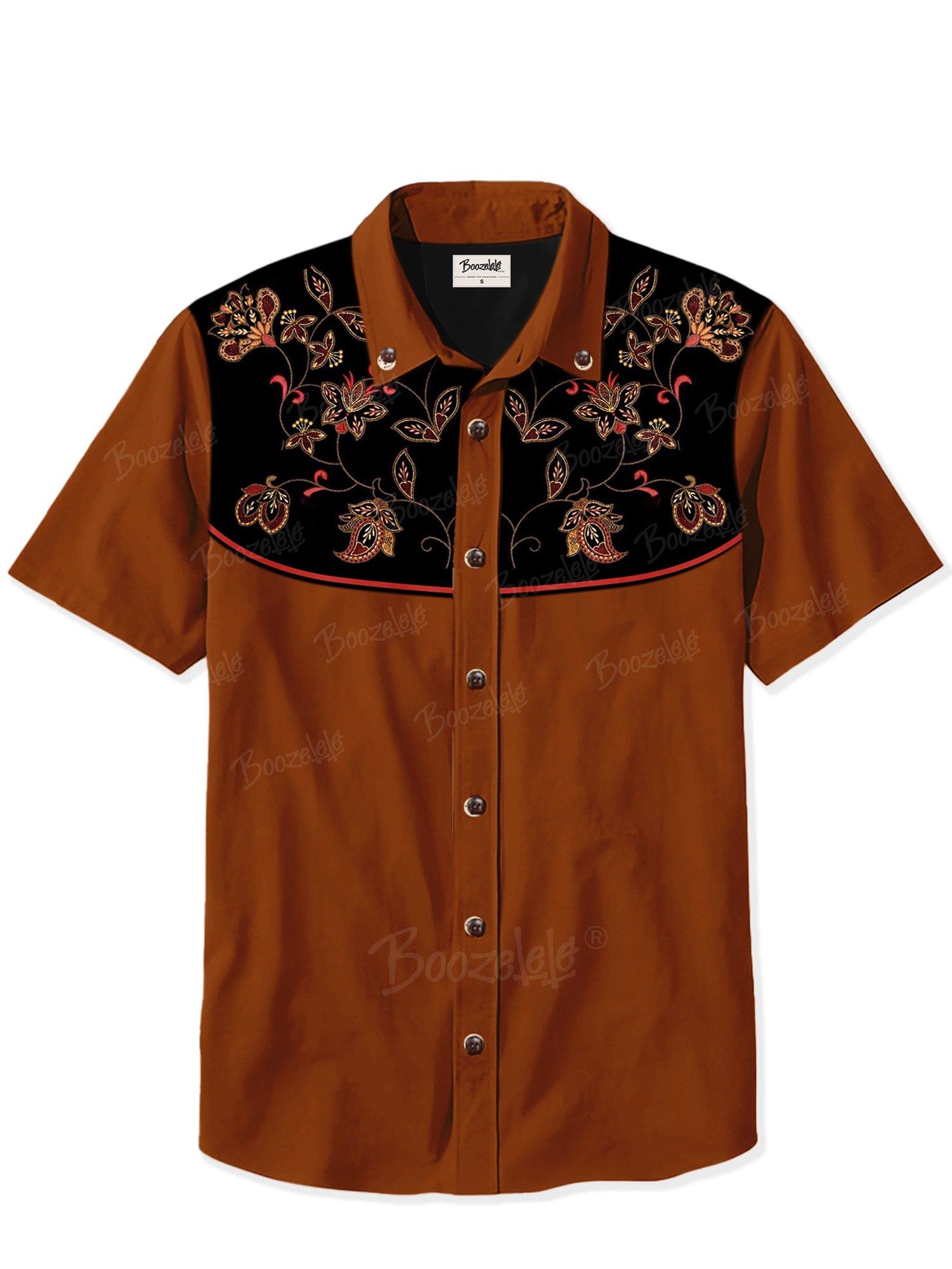 Western Vintage Flower - 100% Cotton Shirt