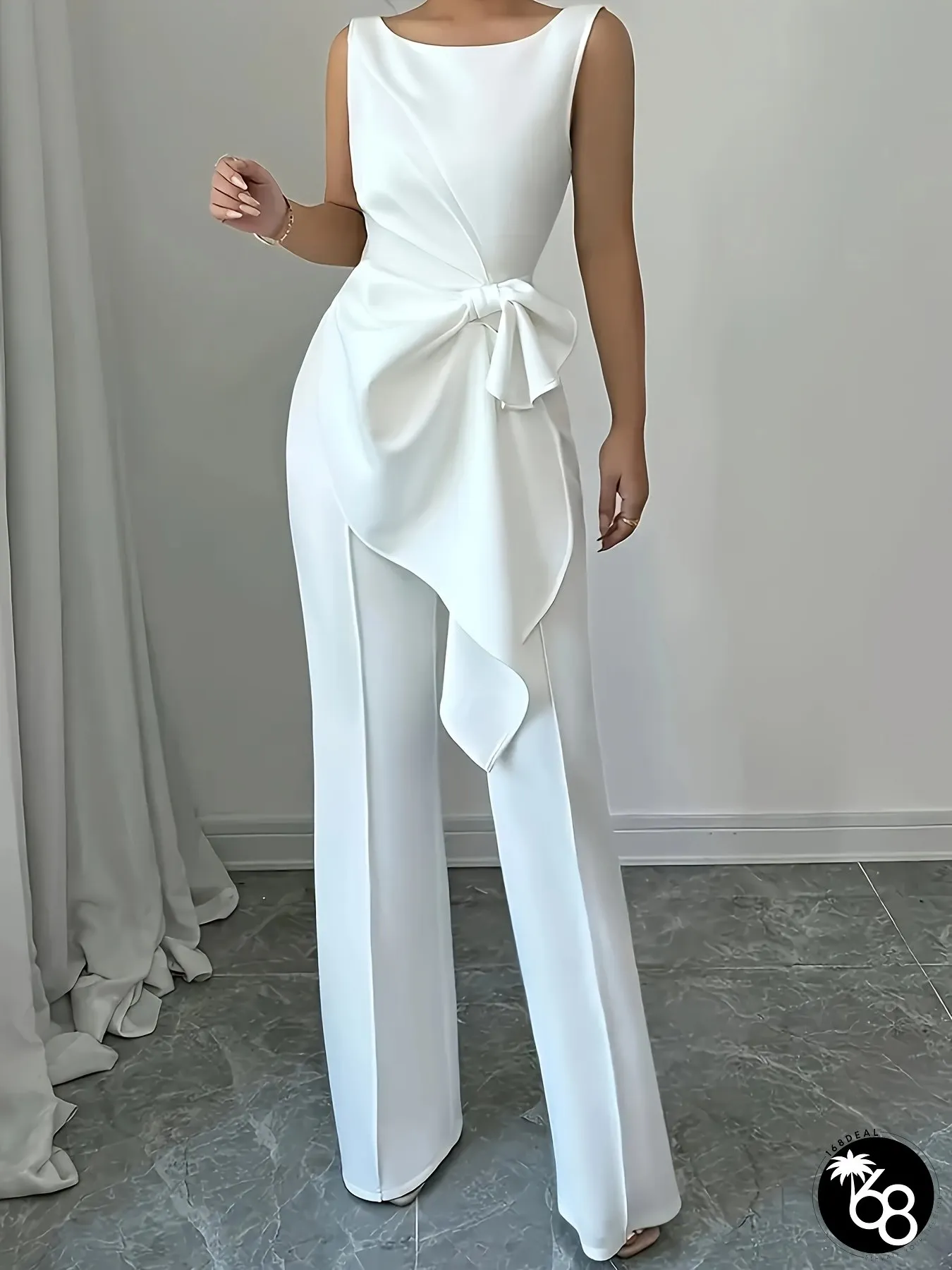 OM307B Elegant Women's Vest and Pants Set - Stylish Casual Elegance | 168DEAL