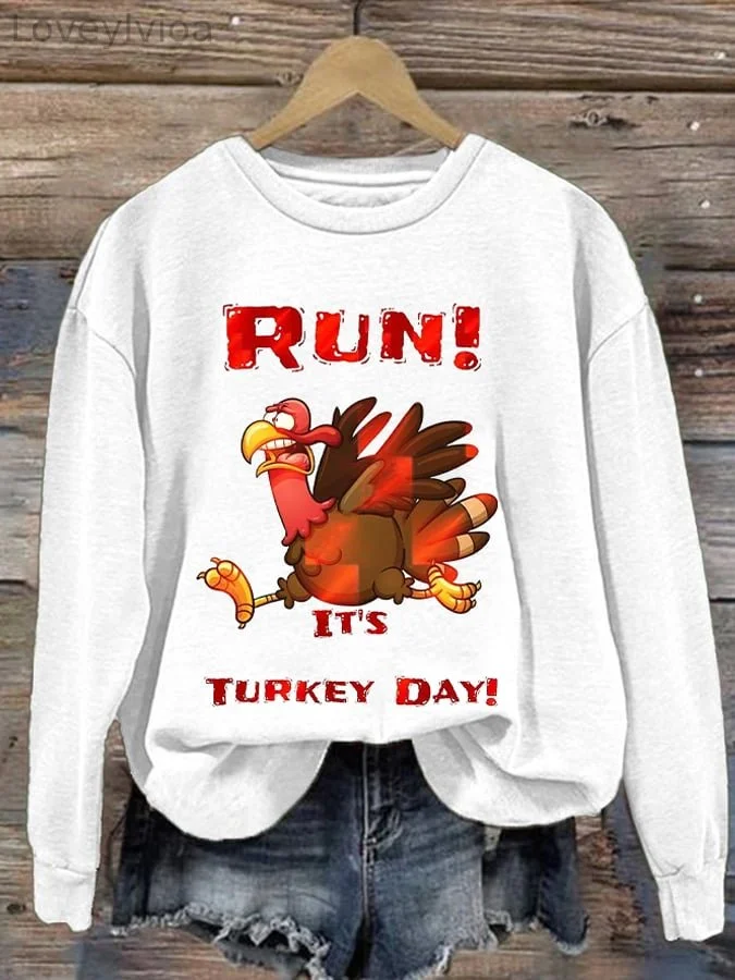 Women'S Thanksgiving Printed Sweatshirt