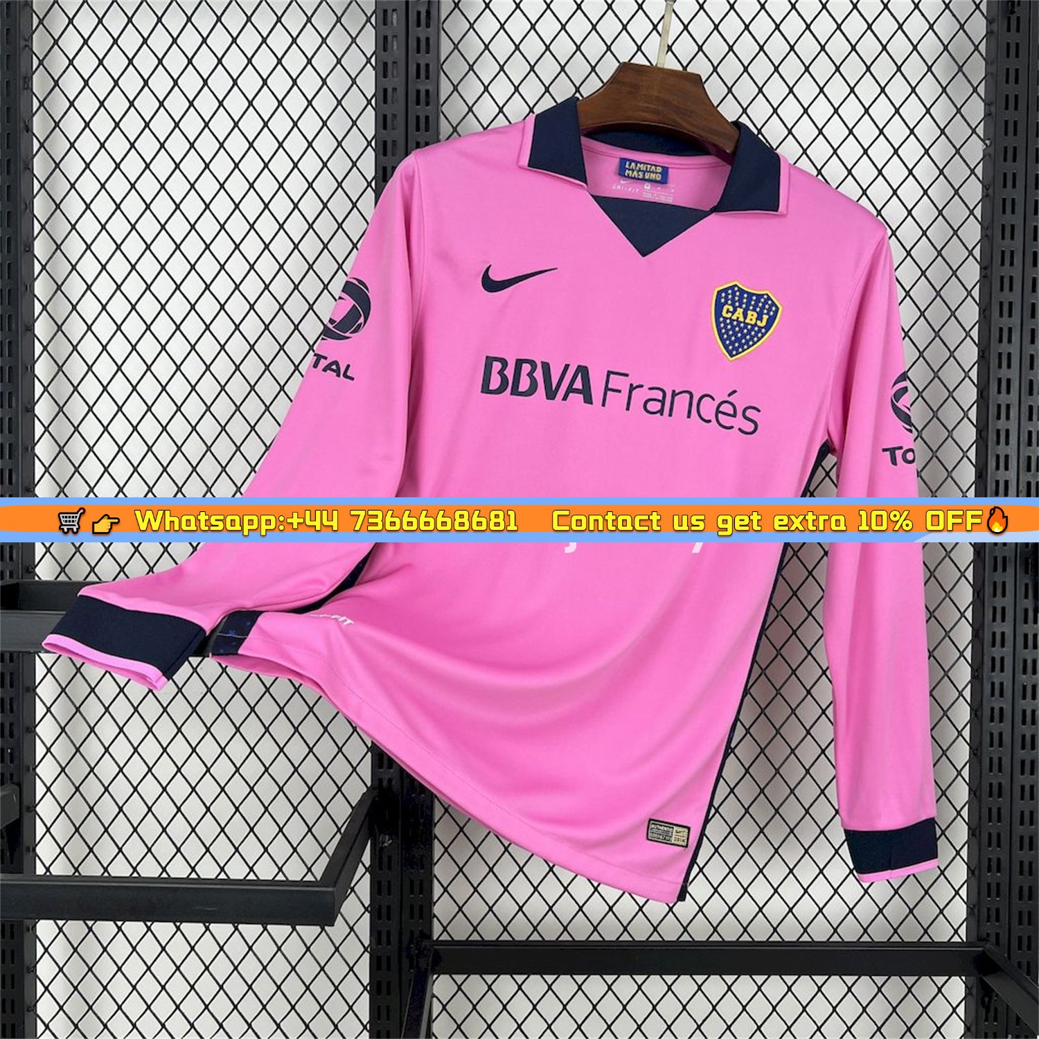 Retro Boca Juniors 2013-14 Away Long Sleeves Jersey