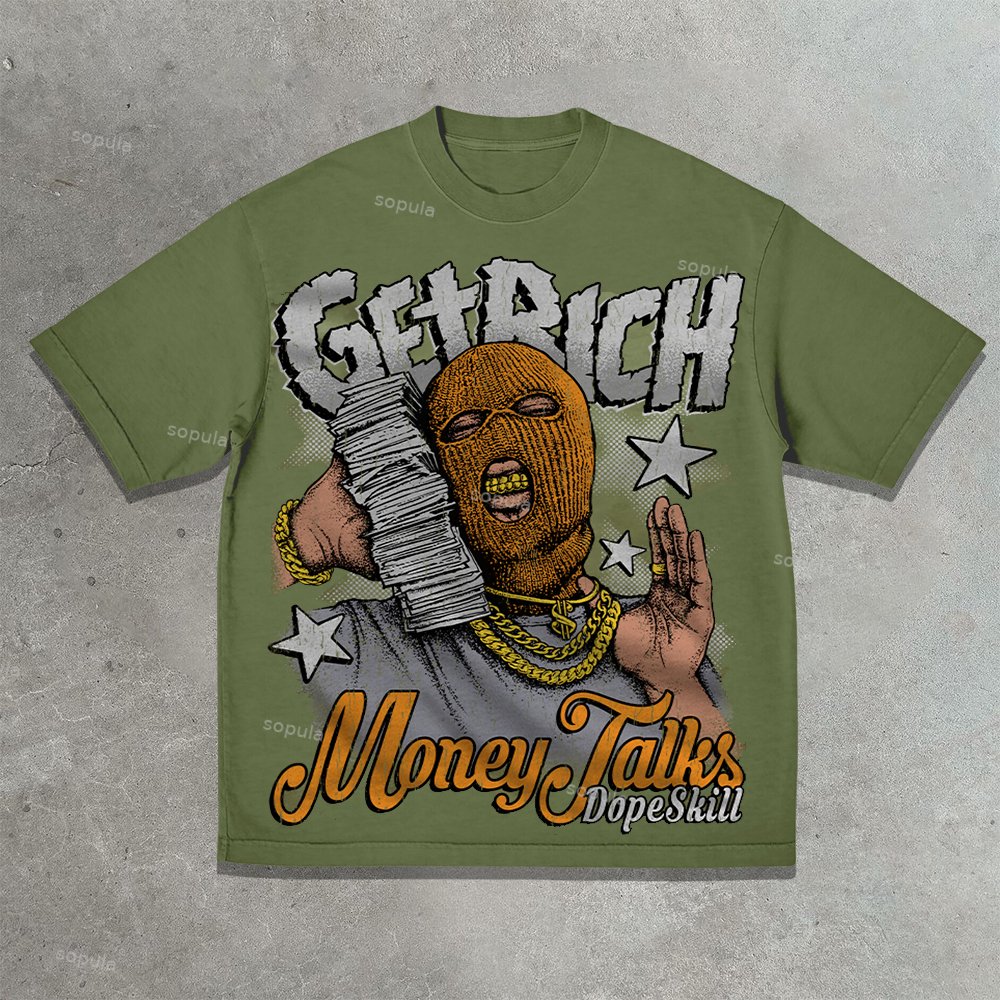 Sopula Vintage Money Thugs Graphic Cotton T-Shirt