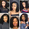 Classical Black Short Bob Hair Curly Wigs
