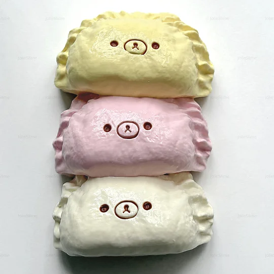 Cozy Dumpling Friends handmade silicone squishies Butter Blush Cloud Dumpling - JoliSlime