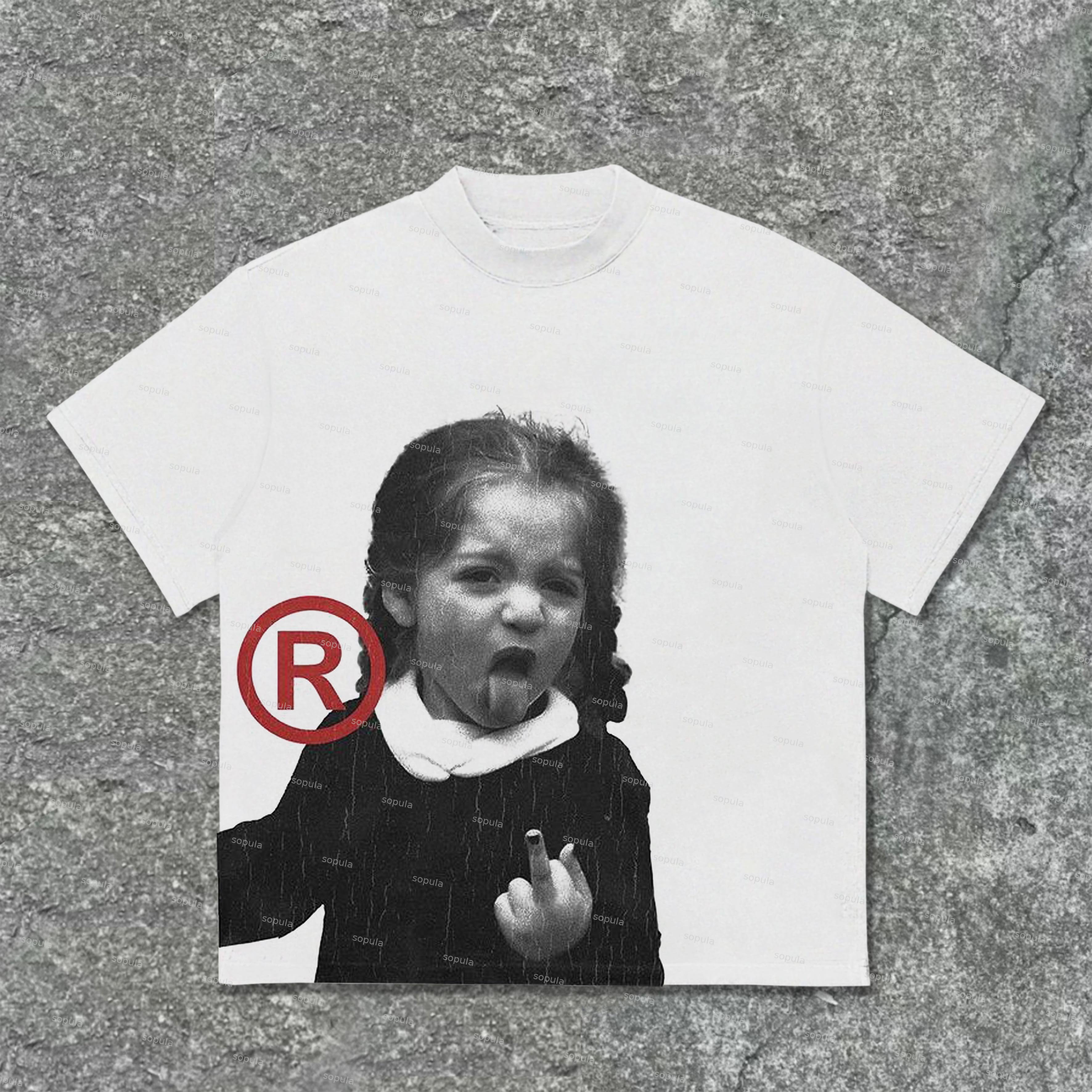 Sopula Studio Vintage Little Girl Graphic Cotton T-Shirt