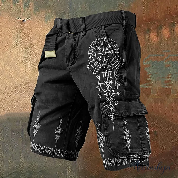 Vintage Norse Dreamcatcher Viking Art Men's Work Shorts