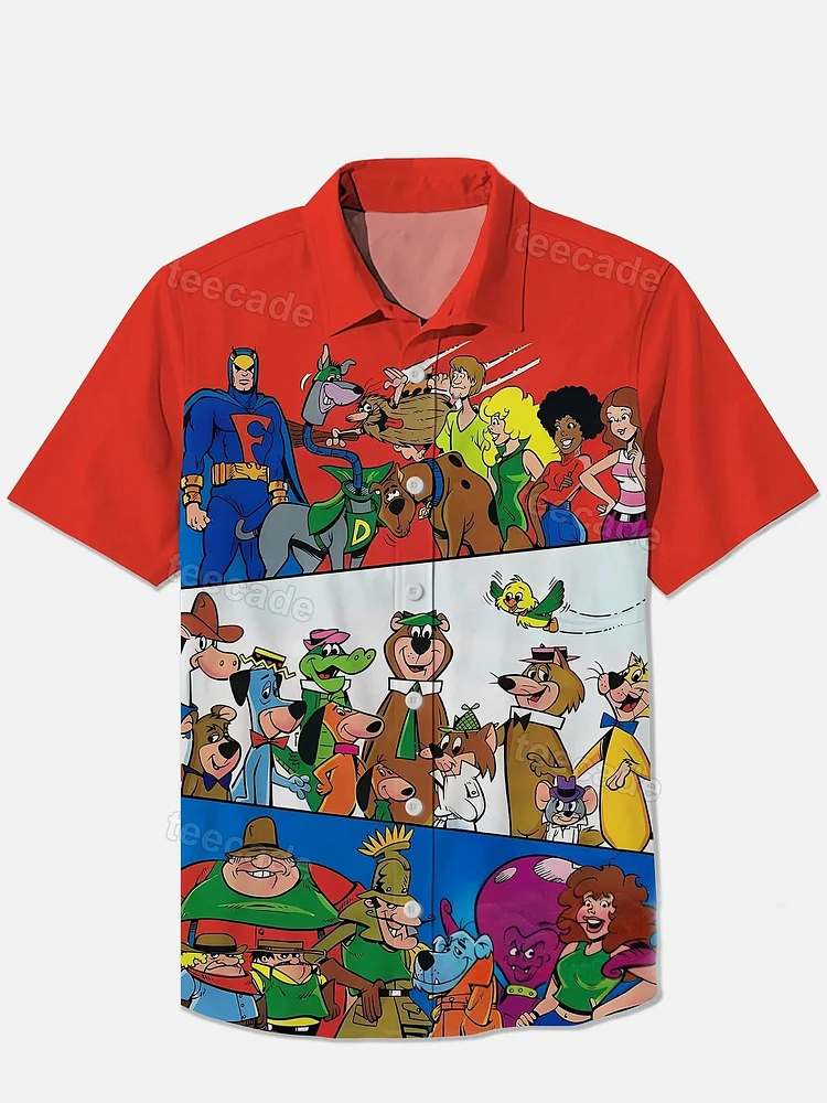 Teecade Teecade Block Stitching Background Art Print Shirt