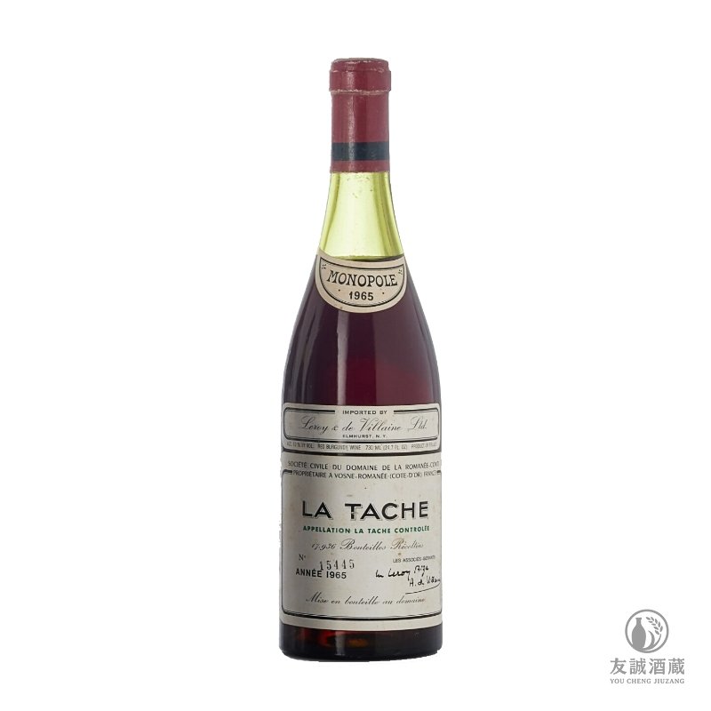1965年 Roman&eacute;e-Conti La T&acirc;che 拉塔希特級園紅酒 友誠酒藏