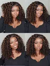  Wear and Go Blonde Highlights Water Wave Minimalist Wigs Casual Glueless with Natural Hairline Wig