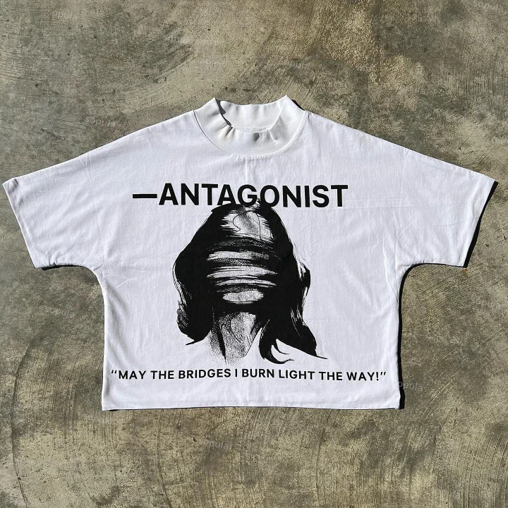 Vintage Y2K Antagonist Graphic 100% Cotton Short Sleeve T-Shirt