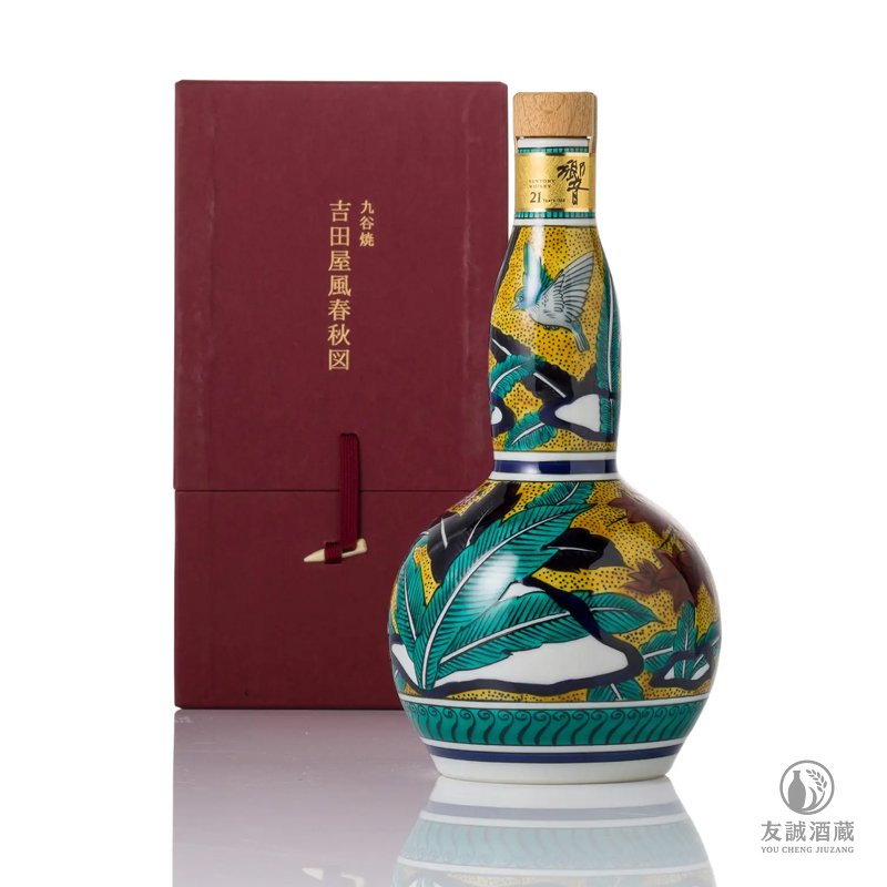HIBIKI響21年九谷焼吉田屋風春秋圖瓶 友誠酒藏