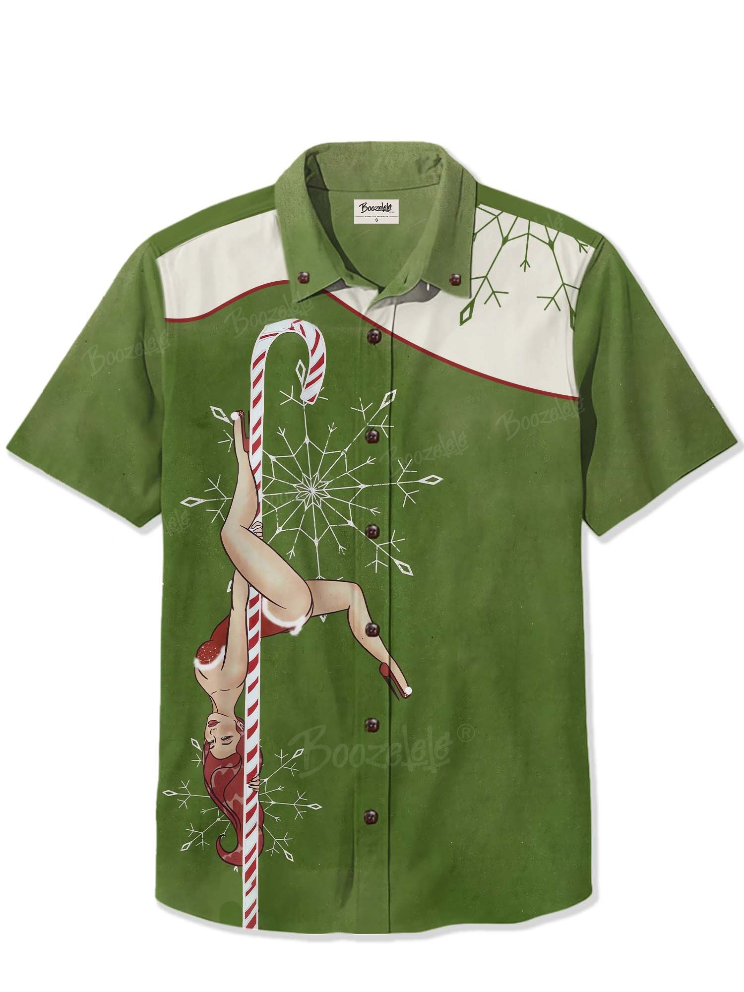 Christmas Pole Dance Poster Girl - 100% Cotton Shirt