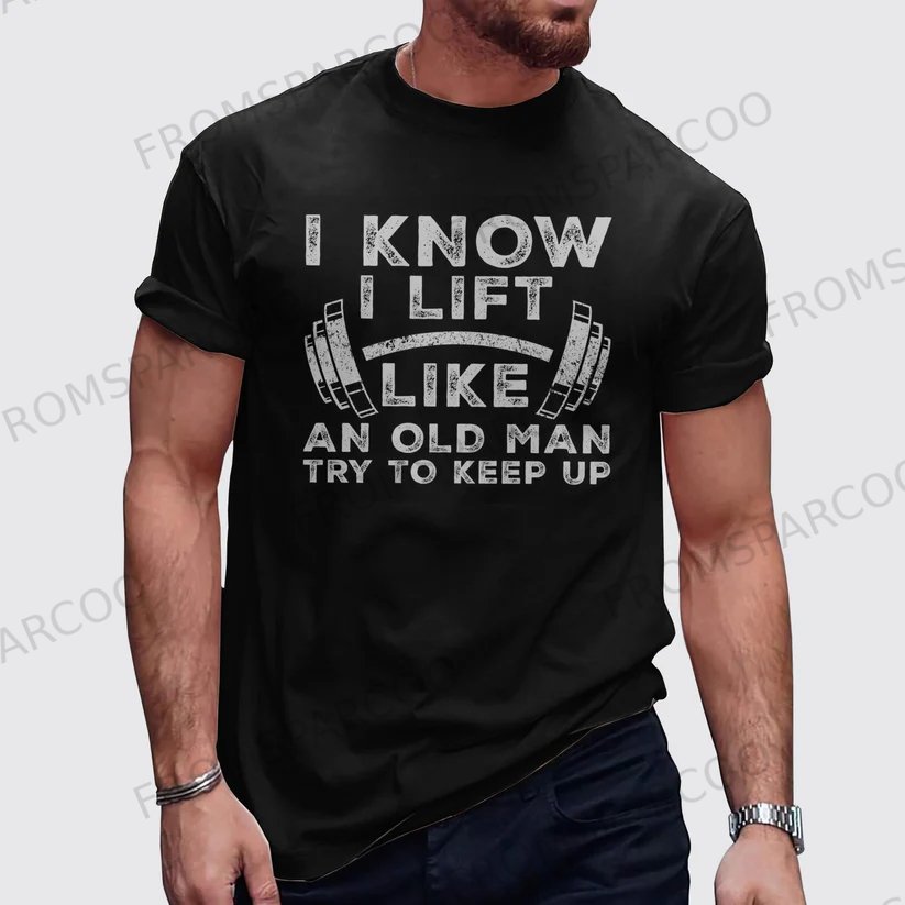 Men's Motivational Printed Fitness T-Shirt