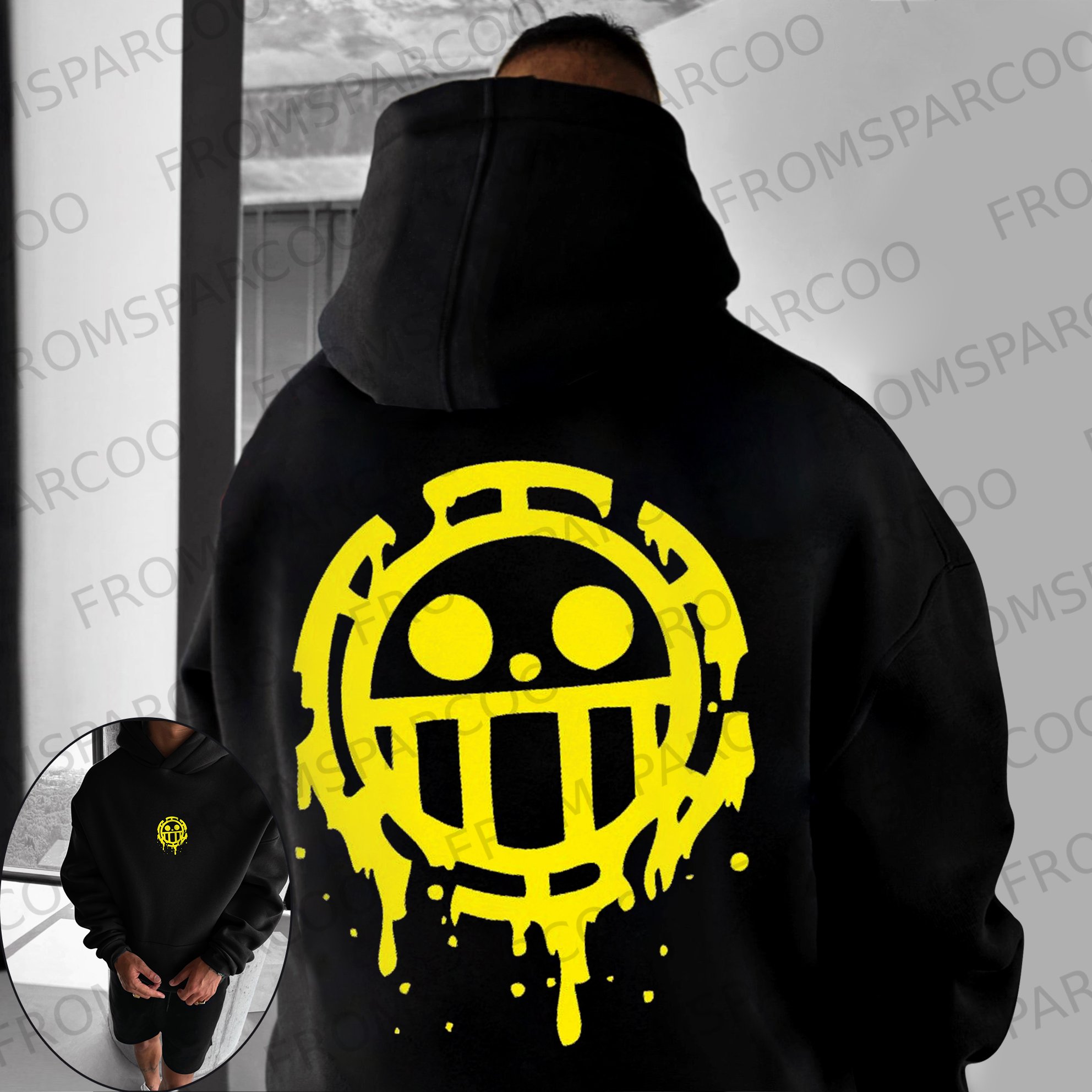 Oversize "One Piece" Print Hoodie